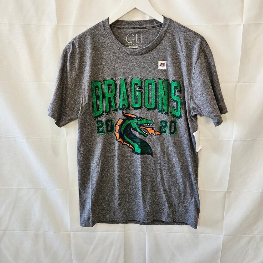 XFL Seattle Dragons 2020 GIII Sports Short Sleeve Gray Football Small